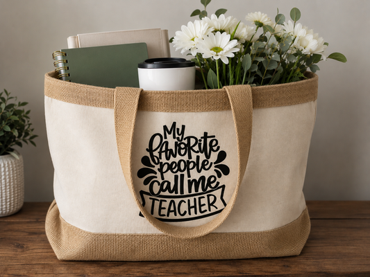 Teacher tote in a gift box