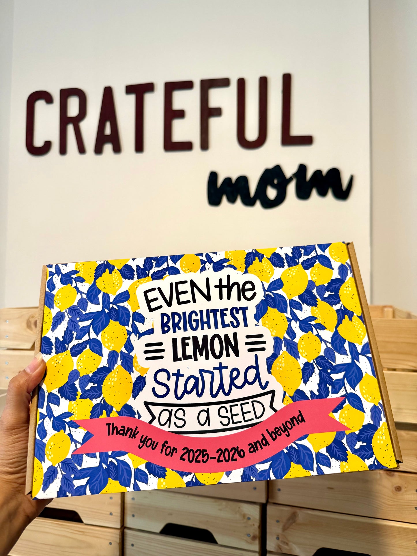 Teacher tote in a gift box