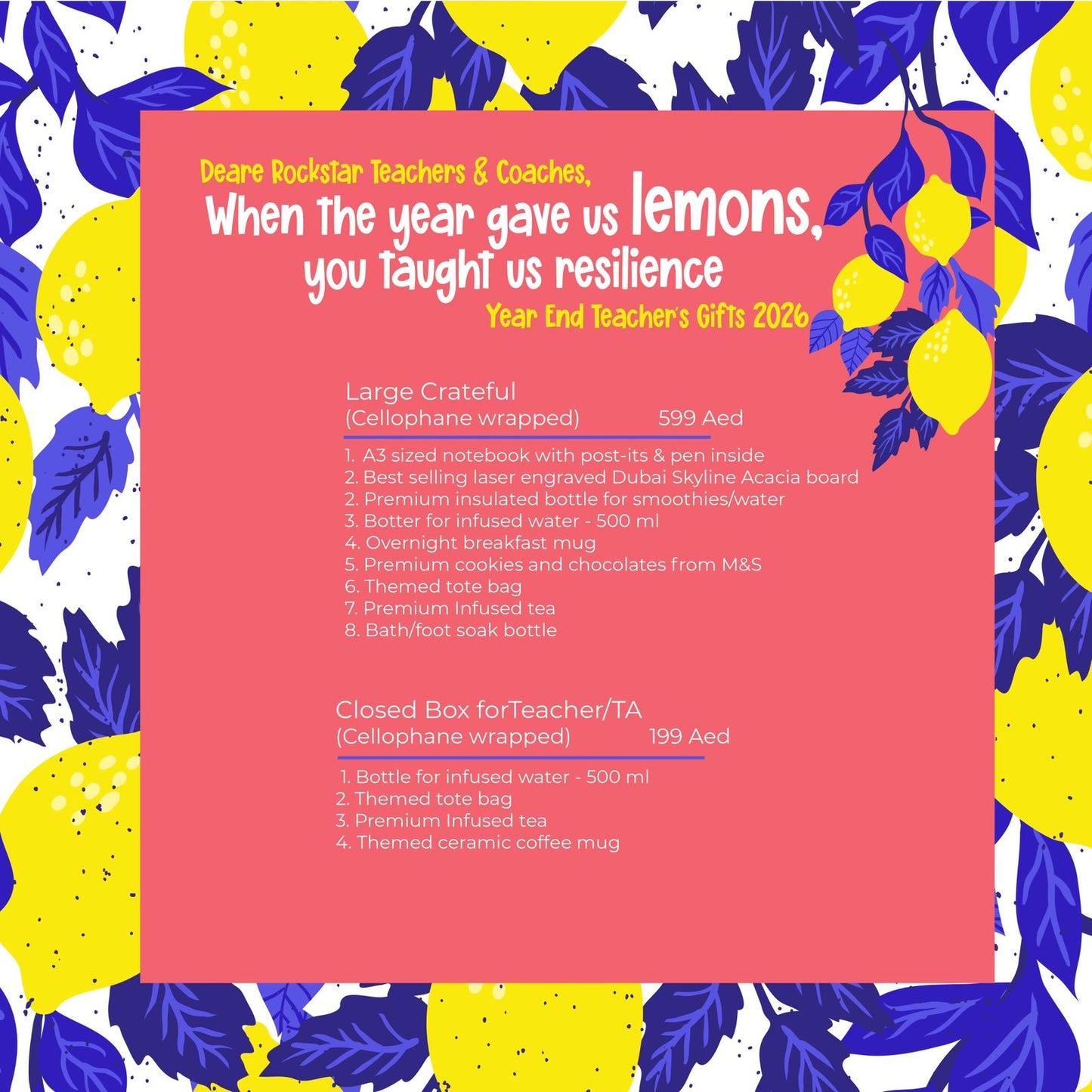 Brightest Lemon Teacher Crateful 🍋